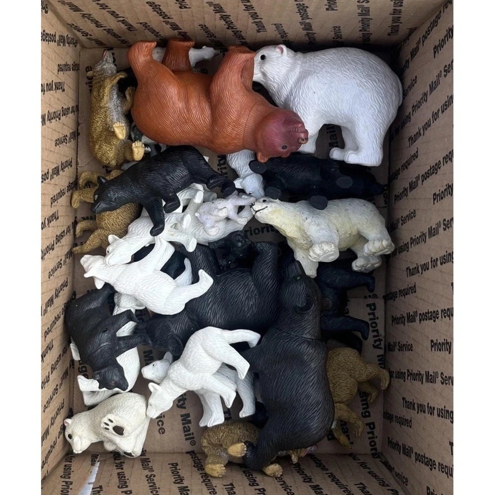 Bear Plastic Animal Figure Lot Mixed Toy Collection Unboxed Figures